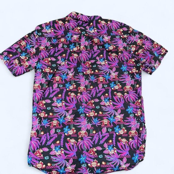 Vans x Nintendo Donkey Kong Shirt Men’s Medium Black Button-Up Short Sleeve - Picture 8 of 8